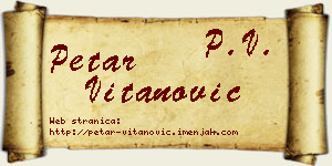 Petar Vitanović vizit kartica